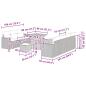 Preview: 10-teiliges Gartensofa Set mit Kissen Grau Poly-Rattan Akazie