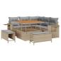 Preview: 8-teiliges Garten Sofa Set mit Kissen Beige Poly Rattan Akazie