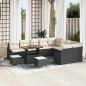 Preview: ARDEBO.de - Gartensofa-set 12 Stk. Schwarz Poly-Rattan