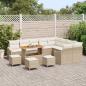 Preview: 13-teilige Garten-Sofa-Set mit Kissen Beige Poly-Rattan Akazie