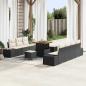 Preview: ARDEBO.de - Gartensofa-set 10 stk. Schwarz Poly-Rattan