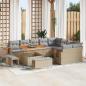 Preview: ARDEBO.de - Gartensofa-set 12 Stk. Beige Poly-Rattan