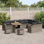 Preview: 12-teiliges Garten-Sofa-Set mit Kissen Grau Poly-Rattan Akazie