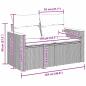 Preview: 13-teiliges Garten-Sofa-Set mit Kissen Grau Poly-Rattan Akazie
