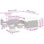 Preview: 14-teiliges Garten Sofa Set mit Kissen Beige Poly Rattan Akazie