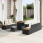 Preview: ARDEBO.de - Gartensofa-set 8 Stk. 7-Sitzanzahl Schwarz und Creme