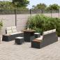 Preview: Gartensofa-set 8 Stk. 7-Sitzanzahl Schwarz und Creme