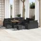 Preview: ARDEBO.de - Gartensofa-set 17 stk. 10-Sitzanzahl Schwarz Poly-Rattan