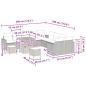 Preview: Gartensofa-set mit Kissen 17 pcs Beige und Hellgrau Poly-Rattan