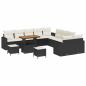 Preview: Gartensofa-set 17 stk. 10-Sitzanzahl Schwarz und Creme