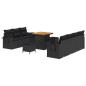 Preview: Gartensofa-set 10 stk. 7-Sitzanzahl Schwarz Poly-Rattan