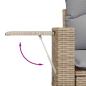 Preview: 10-teiliges Garten-Sofa-Set mit Kissen Beige Poly Rattan Akazie