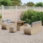 Preview: 8-teiliges Garten Sofa Set mit Kissen Beige Poly Rattan Akazie
