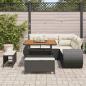 Preview: 8-teiliger Garten Sofa Set mit Kissen Schwarz Poly-Rattan Akazie