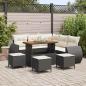 Preview: ARDEBO.de - Gartensofa-set 9 stk. 8-Sitzanzahl Schwarz und Creme