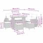 Preview: Gartensofa-set mit Kissen 9 pcs Beige und Hellgrau Poly-Rattan
