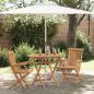 Preview: ARDEBO.de - 3-teiliges klappbares Garten Bistro Set aus solidem Teakholz