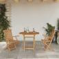 Preview: 3-teiliges klappbares Garten Bistro Set aus solidem Teakholz
