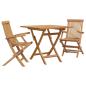 Preview: 3-teiliges Faltbares Garten Bistro Set aus massivem Akazienholz