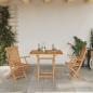 Preview: 3-teiliges Faltbares Garten Bistro Set aus massivem Akazienholz