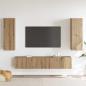 Preview: 4-teiliges TV Schrank Set Wandmontiert Artisan Eiche Spanplatten