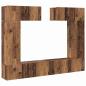 Preview: 6-teilige TV Schrank Set Altes Holz Ingenieurholz