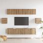 Preview: 6-teiliges TV Schrank Set Artisan Eiche Hergestelltes Holz