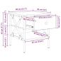 Preview: Nachttisch Altholz 40 x 42 x 45 cm Schichtholz und Metall