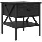 Preview: Nachttisch Schwarze Eiche 40x42x45 cm Holzwerkstoff