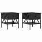 Preview: Nachttische 2 Stk Schwarze Eiche 40x42x45 cm Ingenieurholz