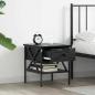Preview: Nachttische 2 Stk Schwarze Eiche 40x42x45 cm Ingenieurholz