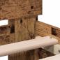 Preview: Rustikales Holz Bettgestell Altes Holz Massivholz 90 x 190 cm