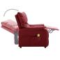 Preview: Massagesessel Elektrisch Weinrot Stoff