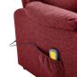Preview: Massagesessel Elektrisch Weinrot Stoff