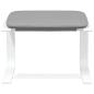 Preview: Relaxsessel mit Hocker Hellgrau Stoff