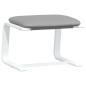 Preview: Relaxsessel mit Hocker Hellgrau Stoff