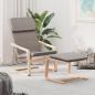 Preview: ARDEBO.de - Relaxsessel mit Hocker Taupe Stoff
