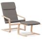 Preview: Relaxsessel mit Hocker Taupe Stoff
