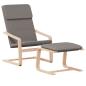 Preview: Relaxsessel mit Hocker Taupe Stoff