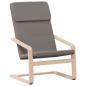 Preview: Relaxsessel mit Hocker Taupe Stoff