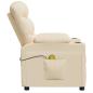 Preview: Massagesessel Elektrisch Creme Stoff