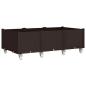 Preview: Pflanzkasten mit Rollen Braun 150x80x54 cm PP