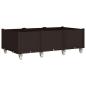 Preview: Pflanzkasten mit Rollen Braun 150x80x54 cm PP