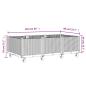 Preview: Pflanzkasten mit Rollen Braun 150x80x54 cm PP