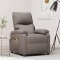 Preview: ARDEBO.de - Massagesessel Elektrisch Taupe Stoff