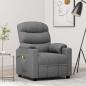 Preview: ARDEBO.de - Massagesessel Hellgrau Stoff