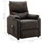 Preview: Massagesessel Dunkelbraun Stoff
