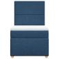 Preview: Boxspringbett mit Matratze Blau 90x190 cm Stoff