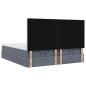 Preview: Ottoman-Bett mit Matratzen & LEDs Dunkelgrau 160x200 cm Samt