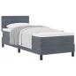Preview: Boxspringbett mit Matratze Dunkelgrau 80 x 200 cm Samt
